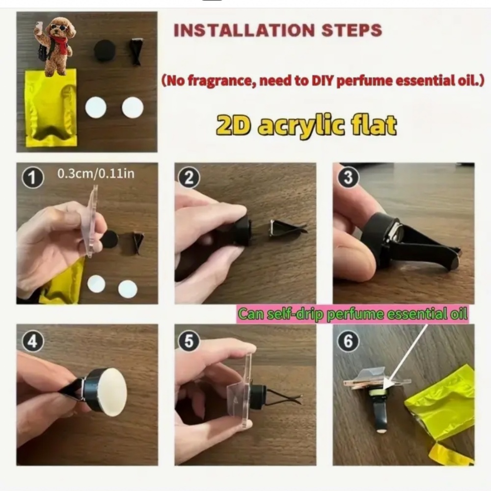 Car Dashboard Decoration with Sterile Pads for Custom Scent - Picture 7 of 8